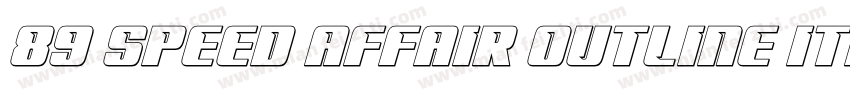89 Speed Affair Outline Ital字体转换